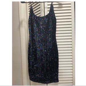 Windsor Spaghetti Strap Sequin Dress